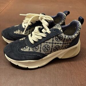 Tory Burch T Monogram Good Luck Trainer Sneakers 7.5